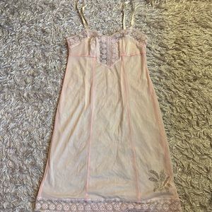 Free People Lace Slip Dress Pink